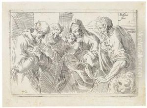 Zwei Radierungen by Acopo D'Antonio Negretti (see Palma Giovane)