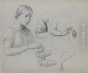 Studies Of A Woman by Augustin Palme