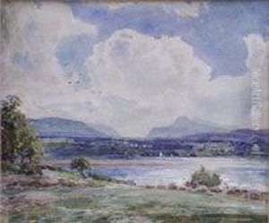 Making Hay By A Lake by Harry Sutton Palmer