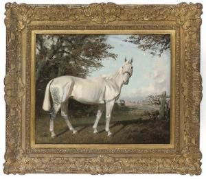 A Grey Hunter In An Extensive Landscape by James Lynwood Palmer