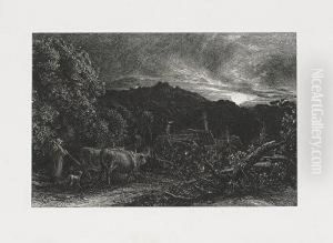 The Weary Ploughman ((lister 8 Viii) by Samuel Palmer