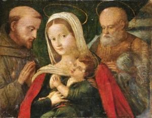 Saint Francois D'assise Devant La Sainte Famille