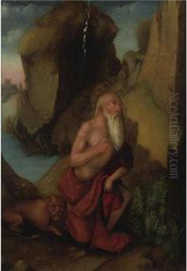 Saint Jerome In The Wilderness by Domenico Panetti