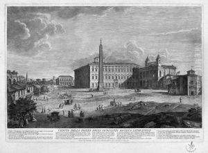 Veduta Della Piazza Della Basilica Lateranense by Francesco Panini