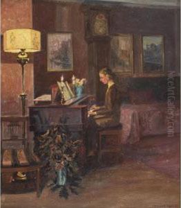 Woman At The Piano by Robert Panitzsch