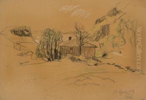 Landschaft Am Gardasee by Bernhard Pankok