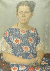 'portrat Frau Hoffmannwiesbaden'' by Bernhard Pankok