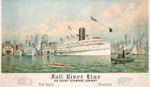 Fall River Line - Old Colony Steamshipcompany by Fred Pansing