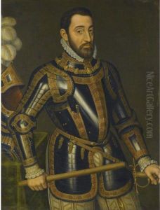 Portrait Of A Bearded Knight by Juan Pantoja de la Cruz