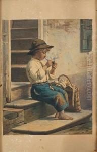 Fanciullo Che Accende La Pipa