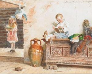 Children Doing Their Homework Children Doing Their Homework