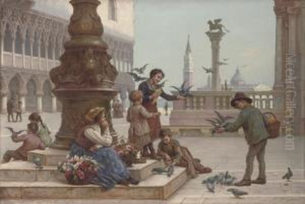 Feeding The Pigeons - view 1