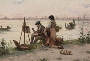 An Artist On The Shore, Venice In The Distance An Artist On The Shore, Venice In The Distance