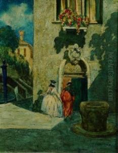 Canale Veneziano Con Maschere