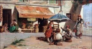 Bimbi In Cortile by Silvius Paoletti
