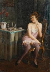 A Lady At Her Toilette by Emil Pap
