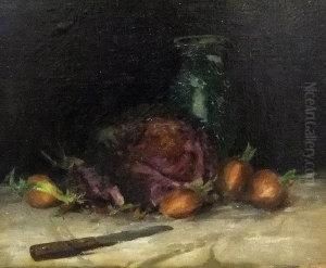 Still Life Of A Red Cabbage by Henrik Pap
