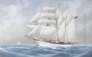The Auxiliary Topsail Schooner Yacht Sunbeam R.t.y.c. At Sea The Auxiliary Topsail Schooner Yacht Sunbeam R.t.y.c. At Sea