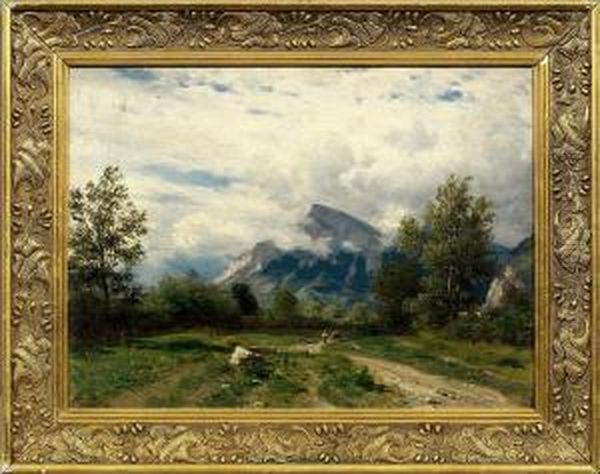 Schweizergebirgslandschaft Mit Blick Auf Den Gonzen Beiragaz - view 1