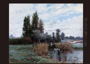 Landscape Of Waterside by Jean Constant Pape