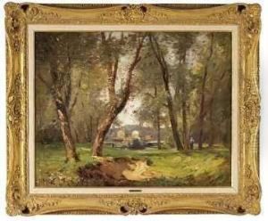 Waldlandschaft Bei Brillancourt by Jean Constant Pape