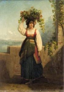 Jeune Italienne by Dominique Louis Papety