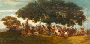 Rastende Gesellschaft Unter Einem Baum. by Dominique Louis Papety
