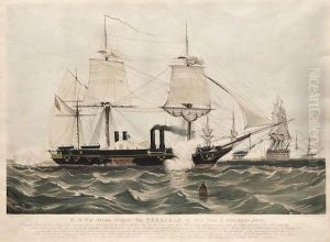 H.m. War Steam Frigate The Terrible, After W. Knell by Henry Papprill