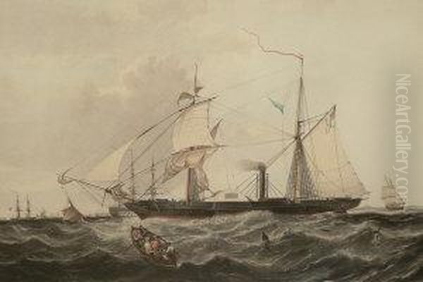 "steam Frigate Cyclops Off Spithead. - view 1