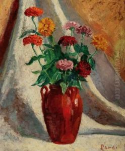 Justin A. Pardi . Bouquet Of Zinnias by Justin Anthony Pardi