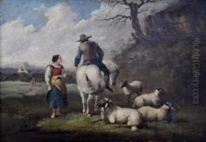 Gentleman On Horse Back Carrying Dead Game by James Pardon Of Canterbury
