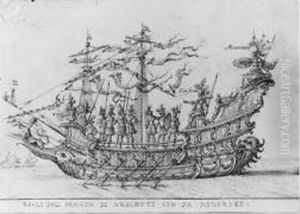 * Minerve Sur Le Bateau Des Argonautes by Giulio Parigi