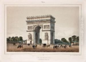 Arc De Triomphe". 2nd Half 19th Cent by Auguste Paris