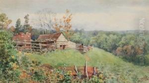 Old Farm On Hilltop by Walter Paris