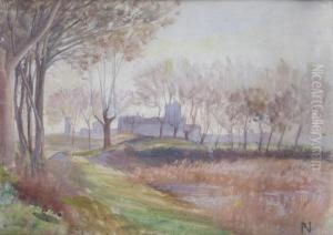 Veduta Del Castello Di Lunghezza, Nei Pressi Di Roma by Napoleone Parisani