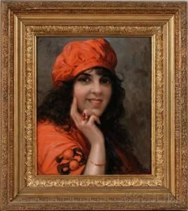 Girl In A Red Hat by Francesco Paolo Parisi