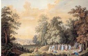 Danse Traditionnelle Dans Un Paysage Des Environs De Moscou