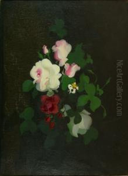 Still Life With Pink, White, And Red Roses - view 1