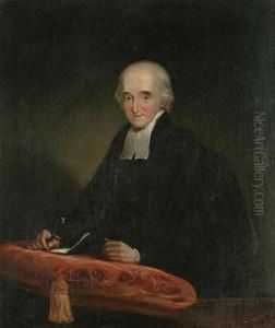 Portrait Of A Lawyer Seated, Holding A Magnifying Glass by Henry Parke