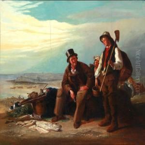Fishermen Resting On The Beach