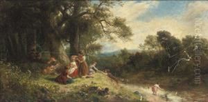 The Flower Garland by Henry Perlee Parker
