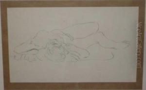 Reclining Nude: Unusual Angle by Lawton Silas Parker