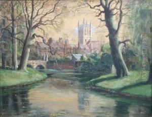 View Of Mildenhall Church by Mabel Parker