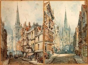 Broad St. Bristol; High St. Bristol by Alfred Edward Parkman