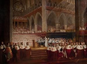 Coronation Of Queen Victoria by Edmund Thomas Parris
