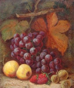 Still Lifes, Grapes, Gooseberries, Apples & Strawberries by Mary Ann Parris