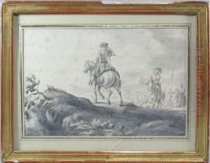 Trompette Devancant Un Groupe De Cavalier