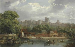 Windsor Castle From The Thames by William Parrott