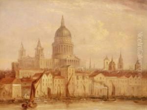 The Churchof Saint Paul's From The Thames by William Parrott