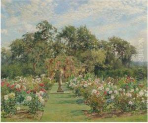 A Sundial In A Rose Garden
